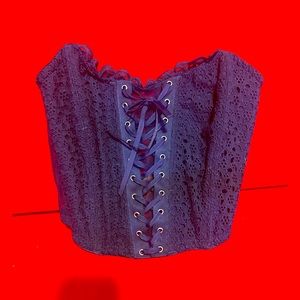 Victoria Secret lace up Eyelet Corset Top NWOT!